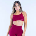 Dynamic Backless Sports Bra Berry