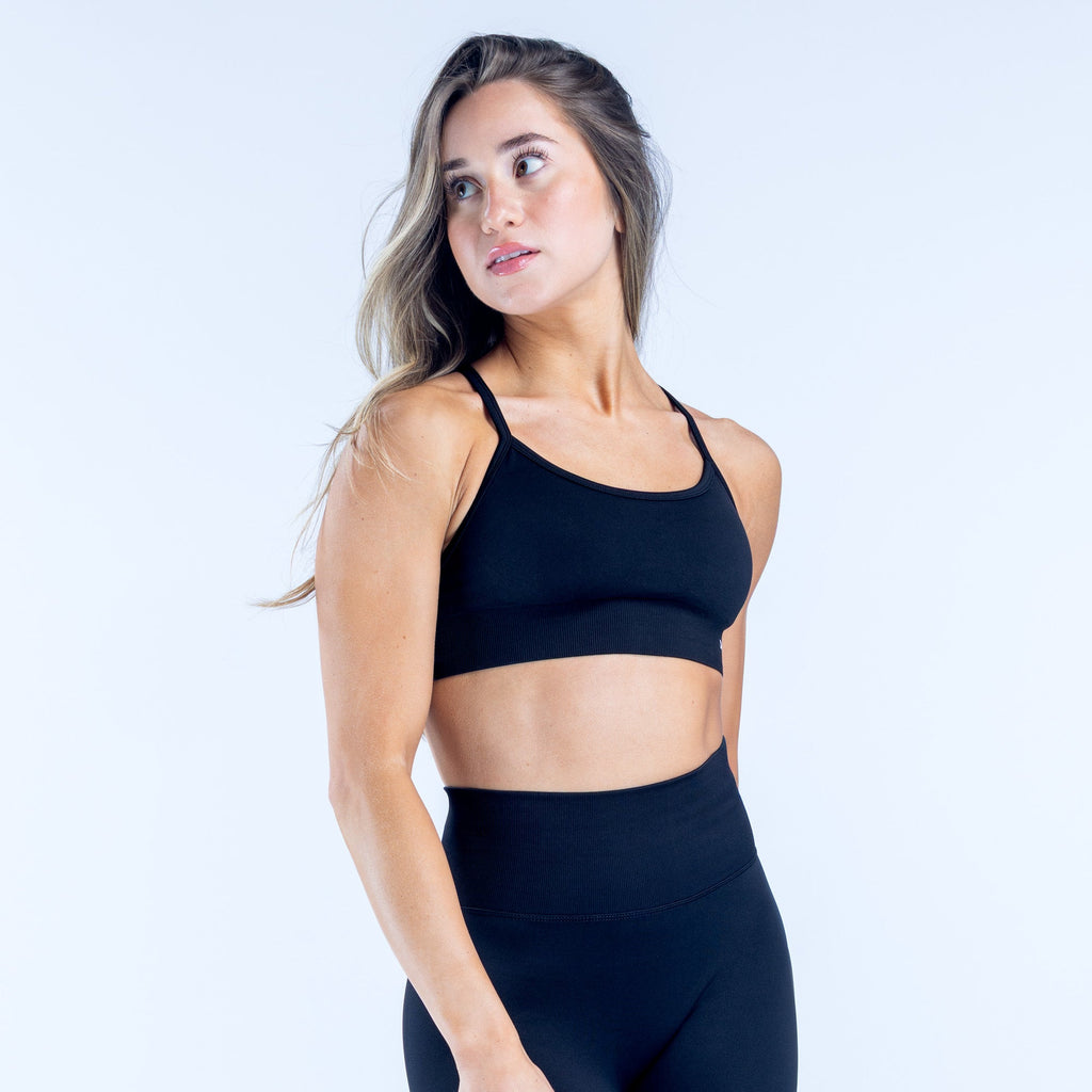 Dynamic Backless Sports Bra Midnight Black
