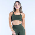 Dynamic Backless Sports Bra Olive
