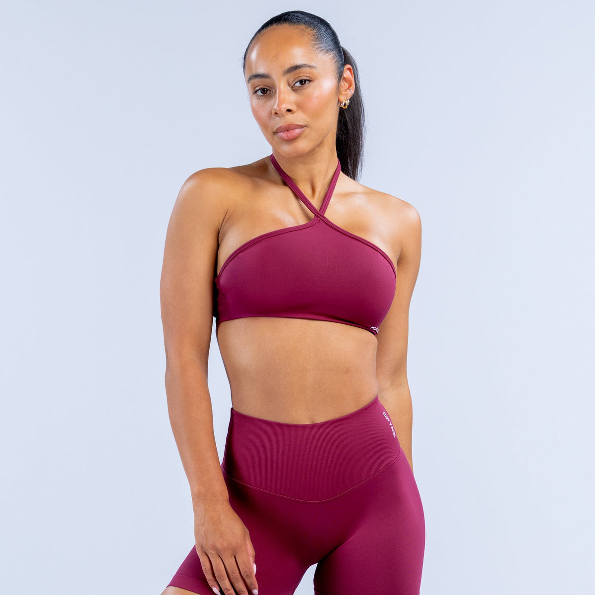 Dynamic High Neck Halter Bra - Berry ;)