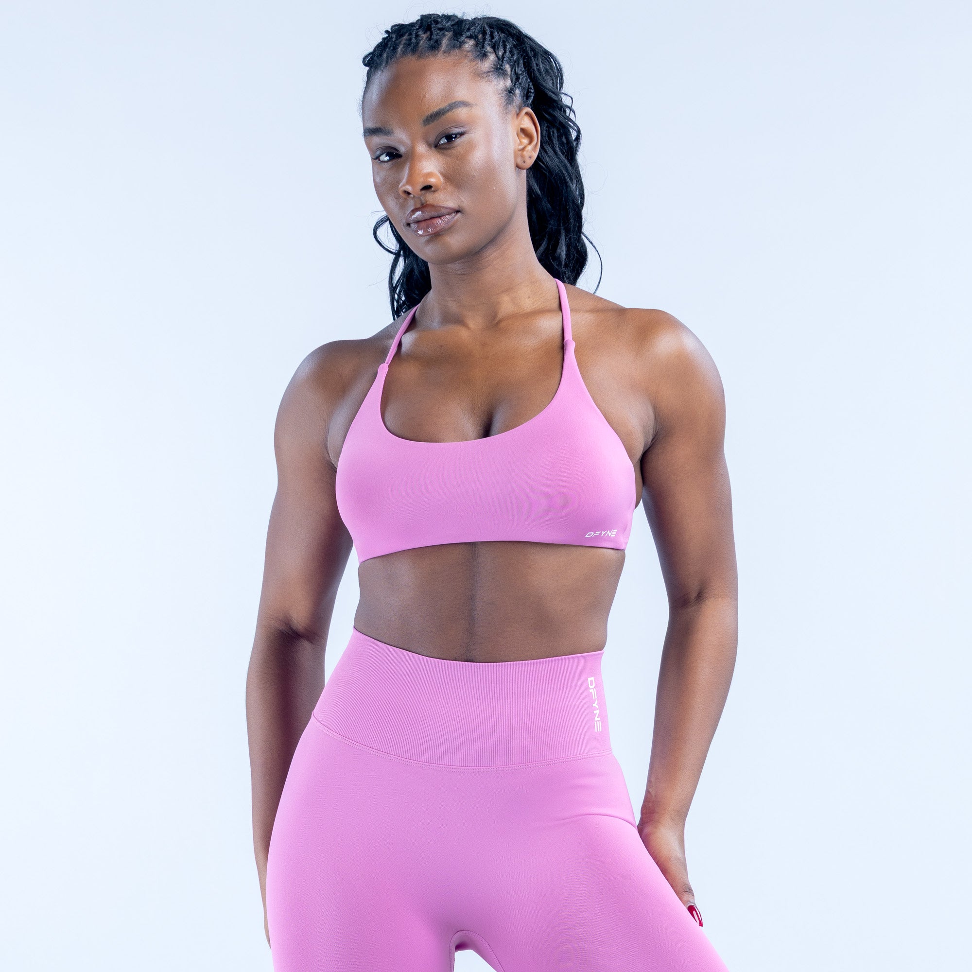 Dynamic Twist Back Bra Peony