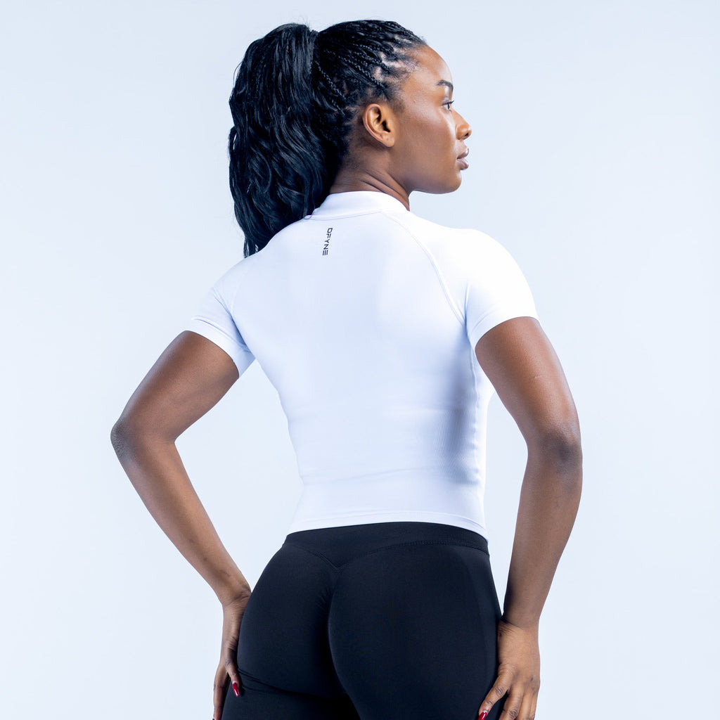 Dynamic Short Sleeve Zippy Optic White