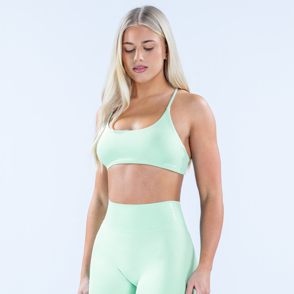 Dynamic Twist Back Bra Seaglass