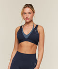 Double Layer Medium Support Sports Bra - Heavy Blue/Shadow Blue ;)