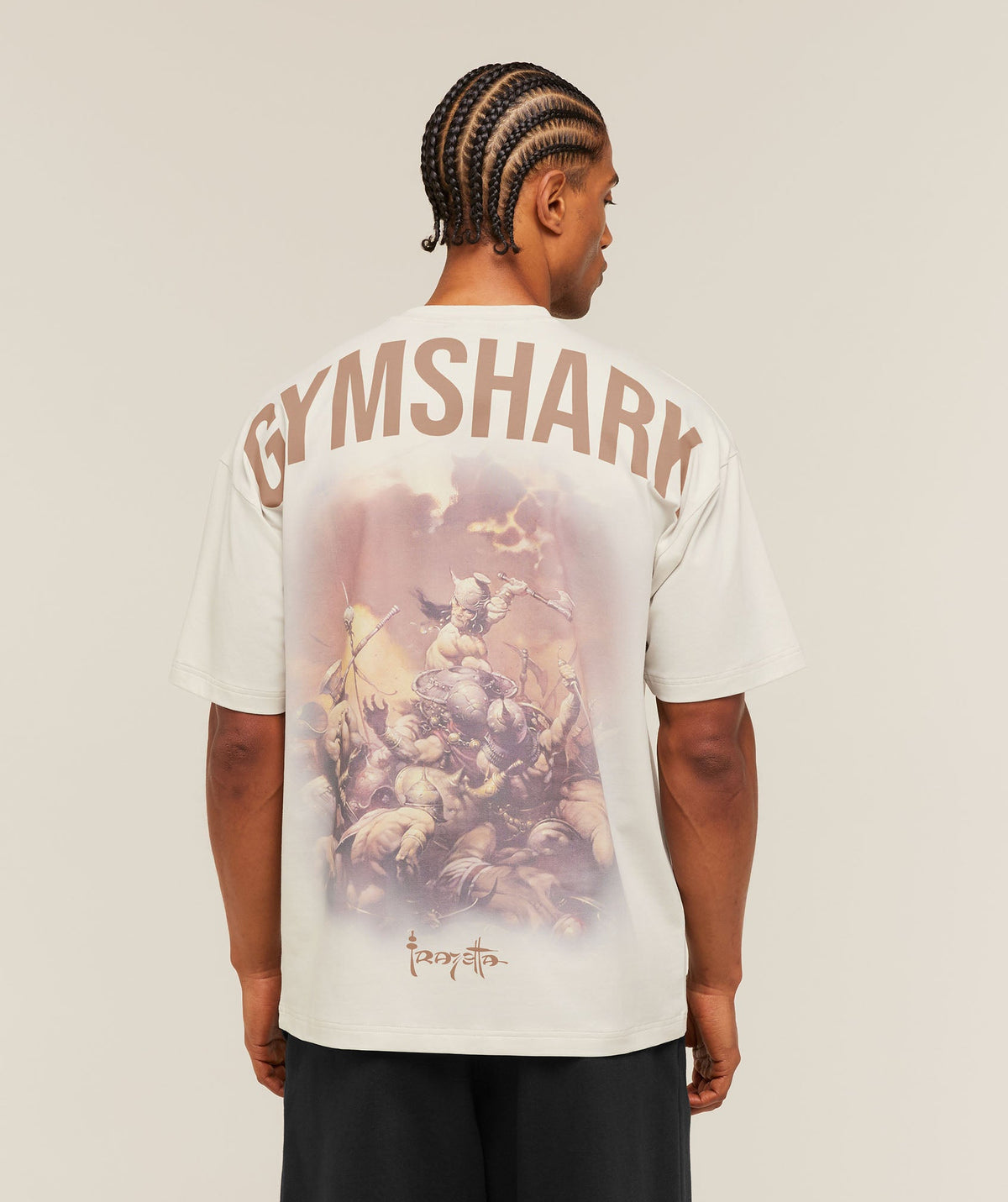Gymshark x Frazetta Power T-Shirt - Tinted White ;)