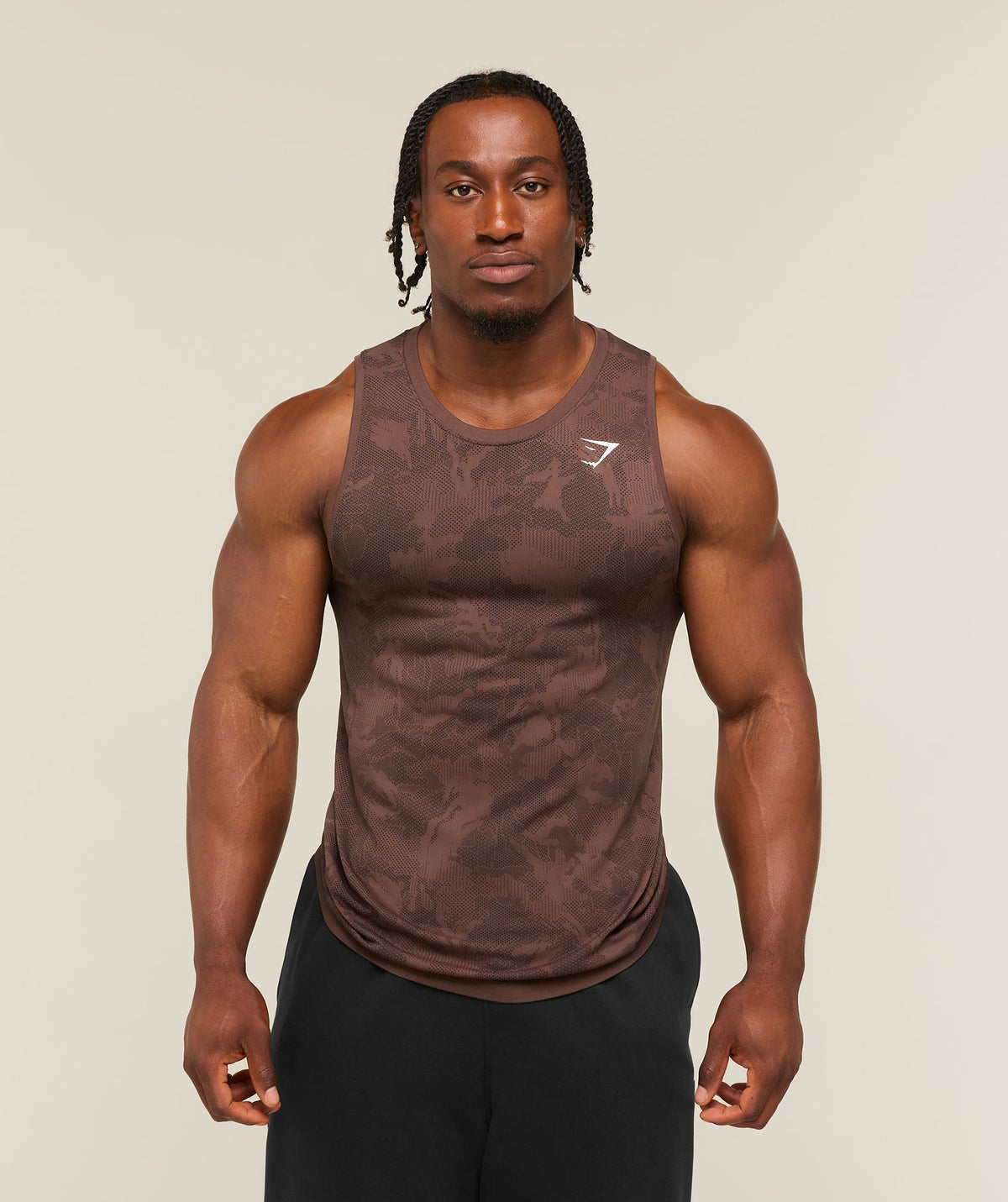 Geo Seamless Tank - Espresso Brown/Black ;)