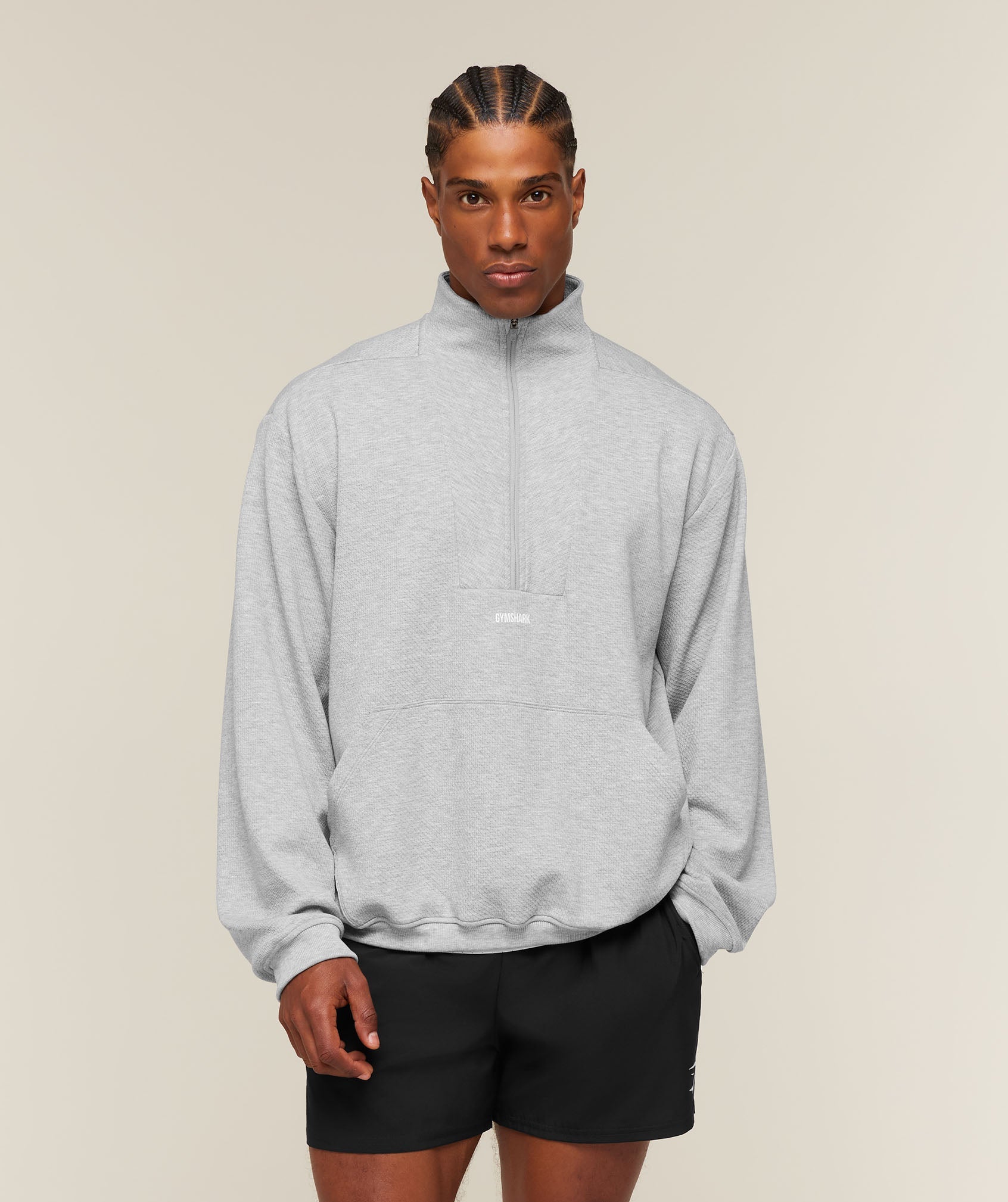 Train 1/4 Zip - Light Grey Core Marl ;)