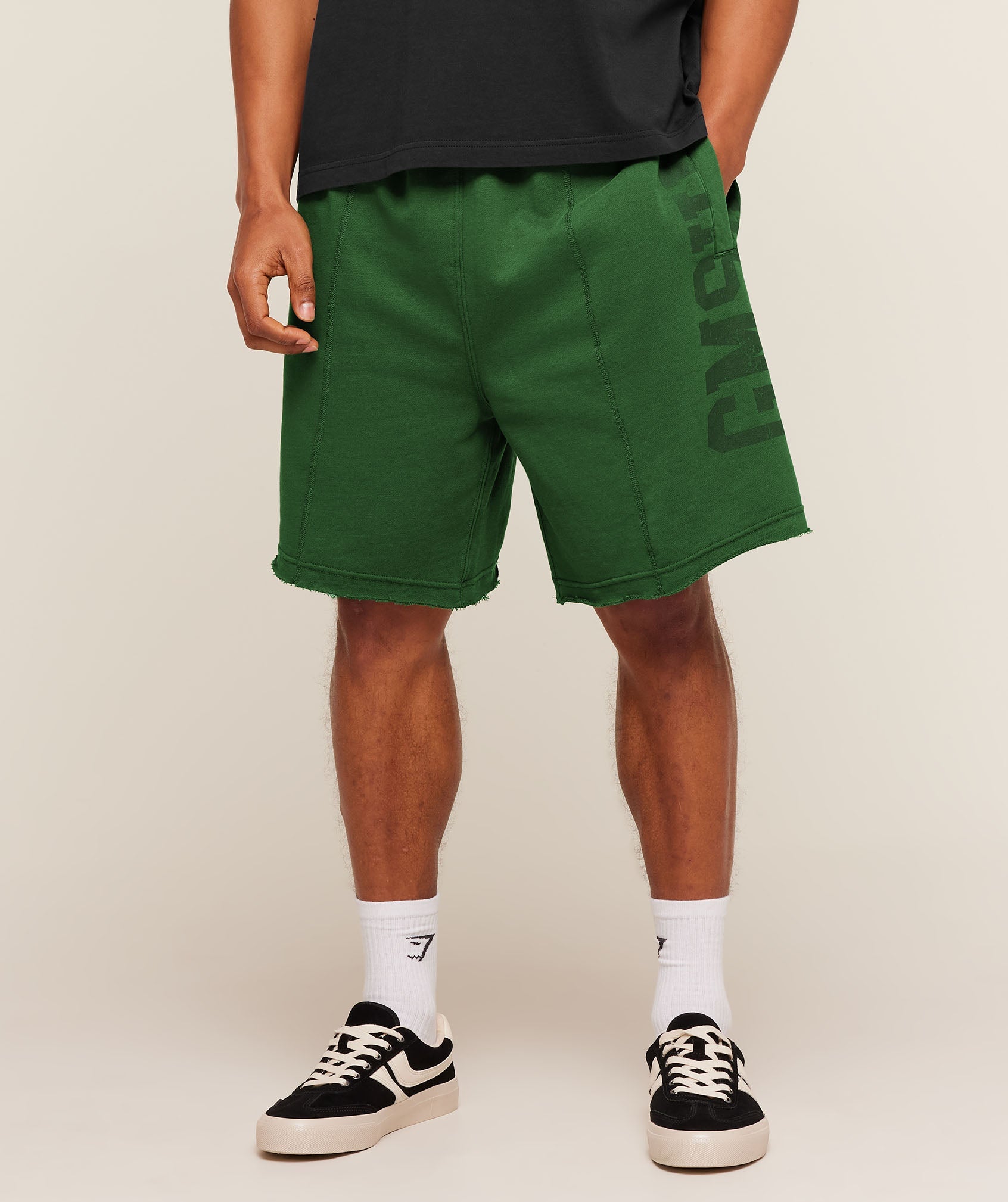 Accent Graphic Sweat Shorts - Athletic Green