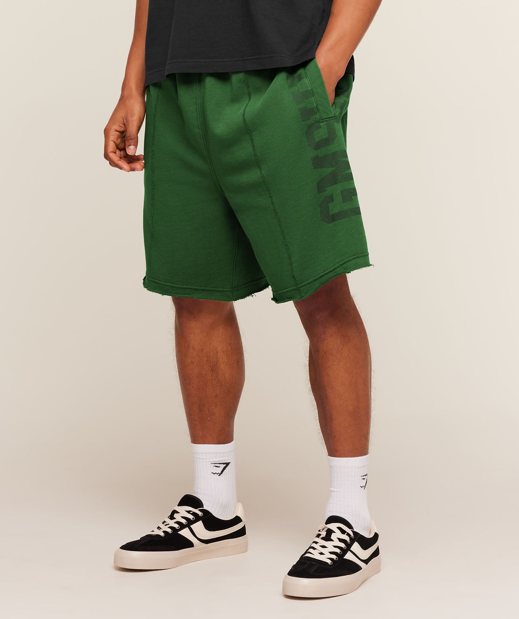 Accent Graphic Sweat Shorts - Athletic Green