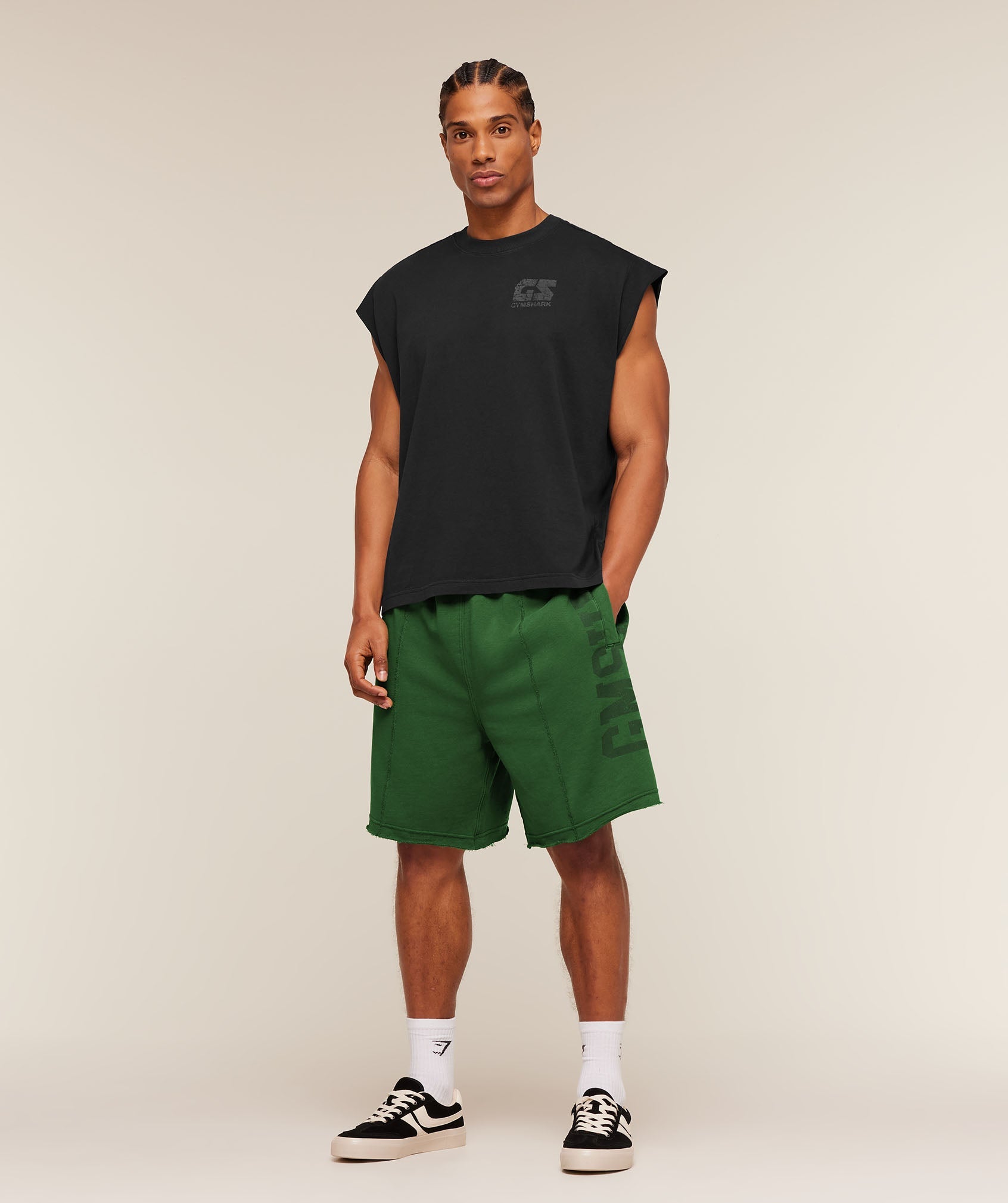 Accent Graphic Sweat Shorts - Athletic Green