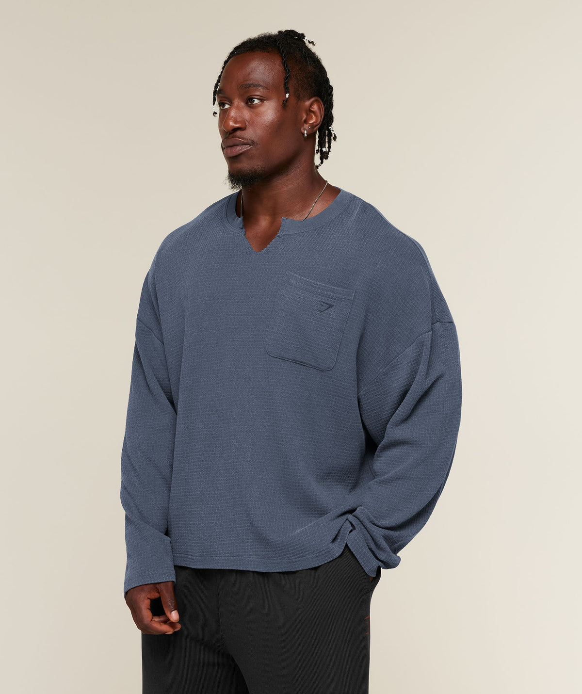 Gymshark x Sam Sulek Long Sleeve T-Shirt - Shadow Blue/Wash ;)