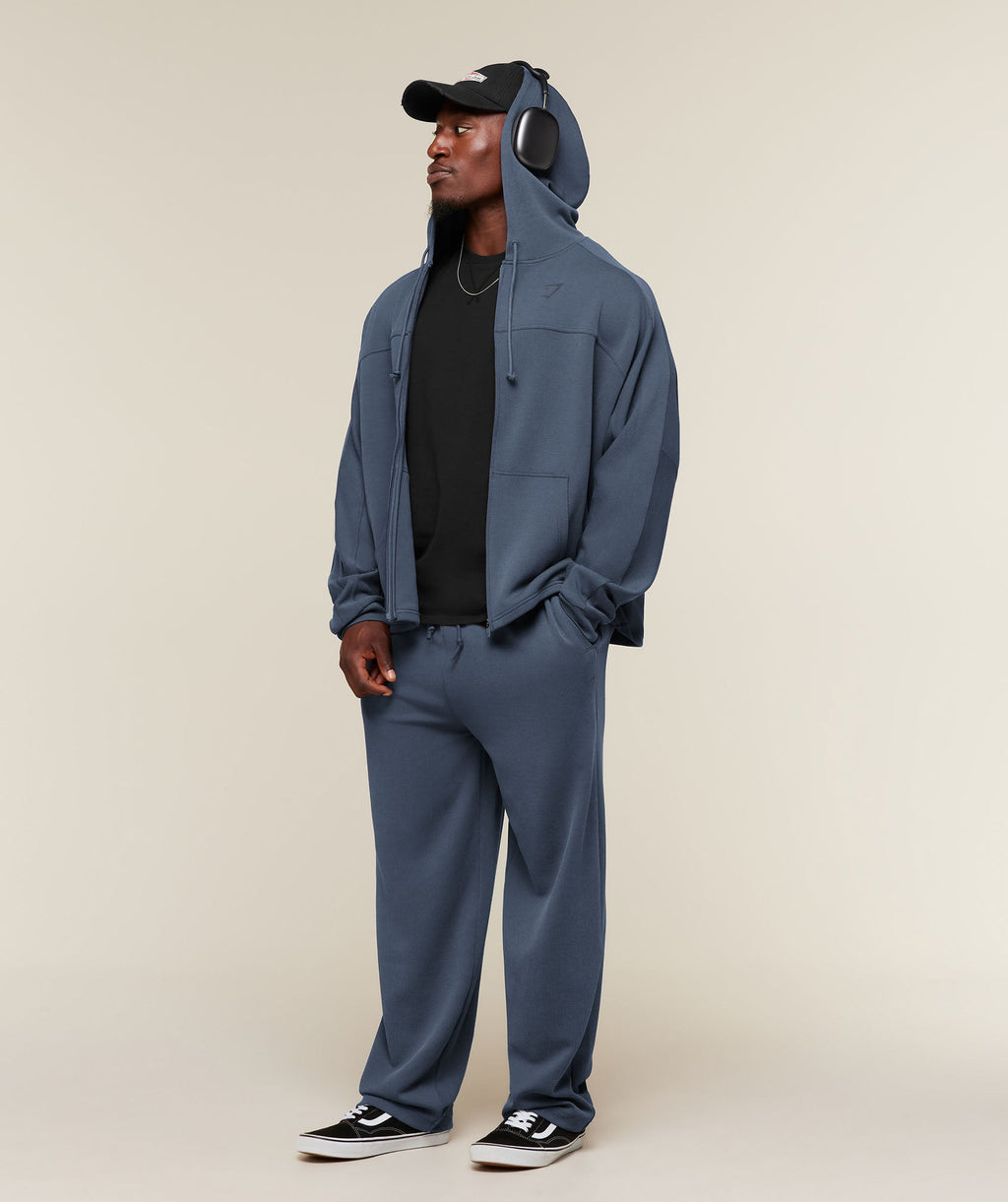 Gymshark x Sam Sulek Zip Through Hoodie - Shadow Blue ;)