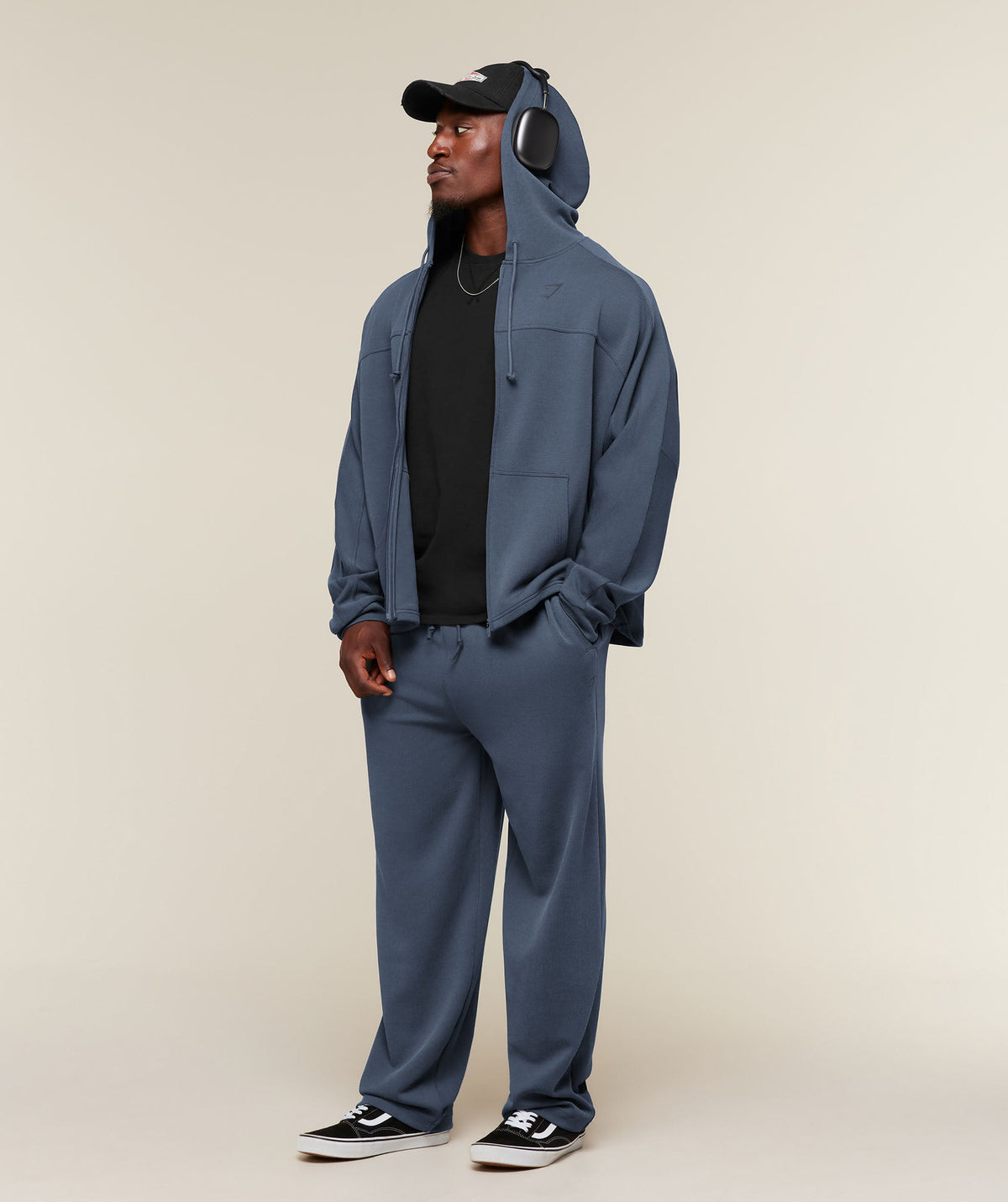 Gymshark x Sam Sulek Zip Through Hoodie - Shadow Blue ;)