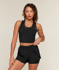 Mesh Sleeveless Tank with Shelf - Black ;)