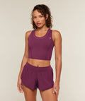 Mesh Sleeveless Tank with Shelf - Strength Pink