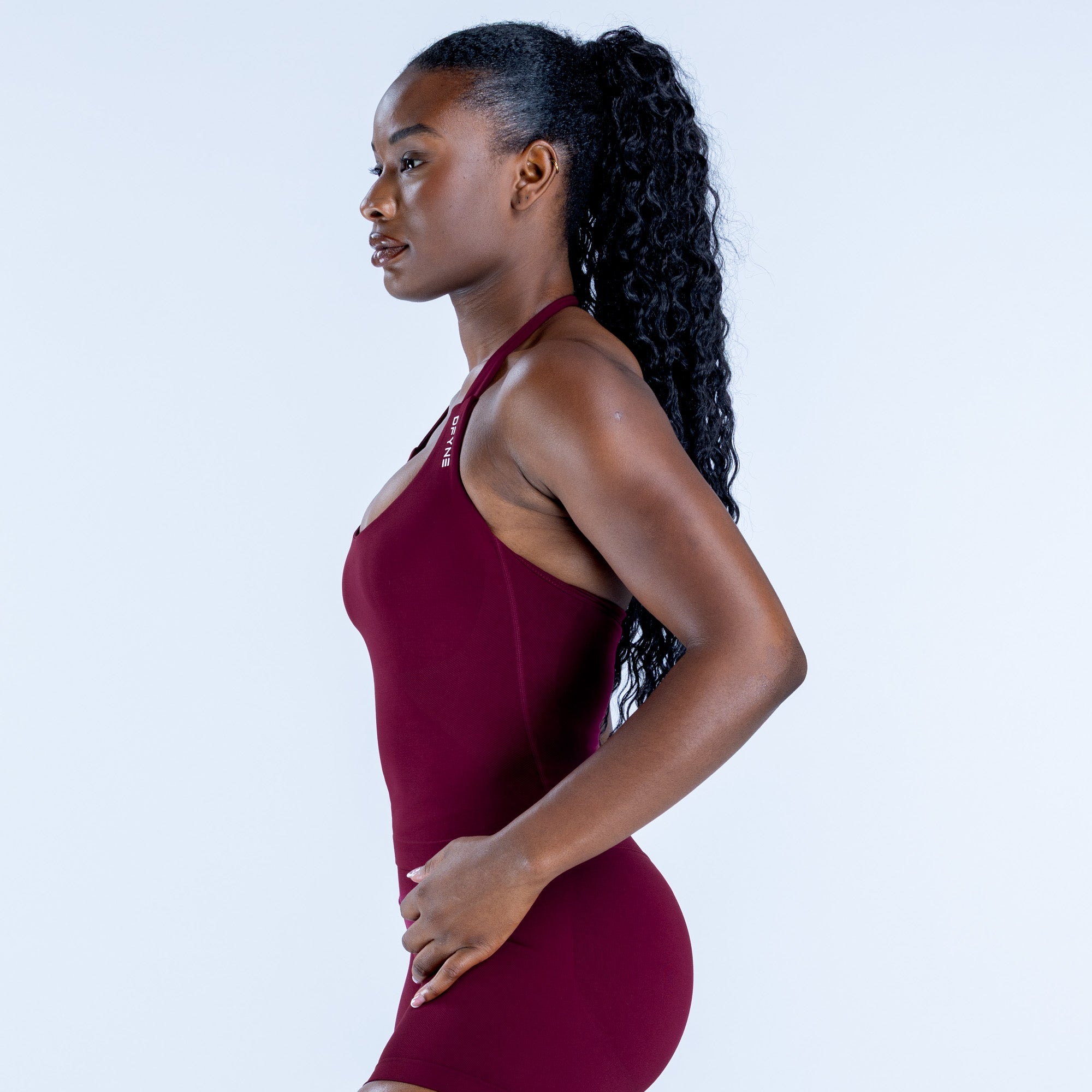 Impact Halter Top Winter Berry