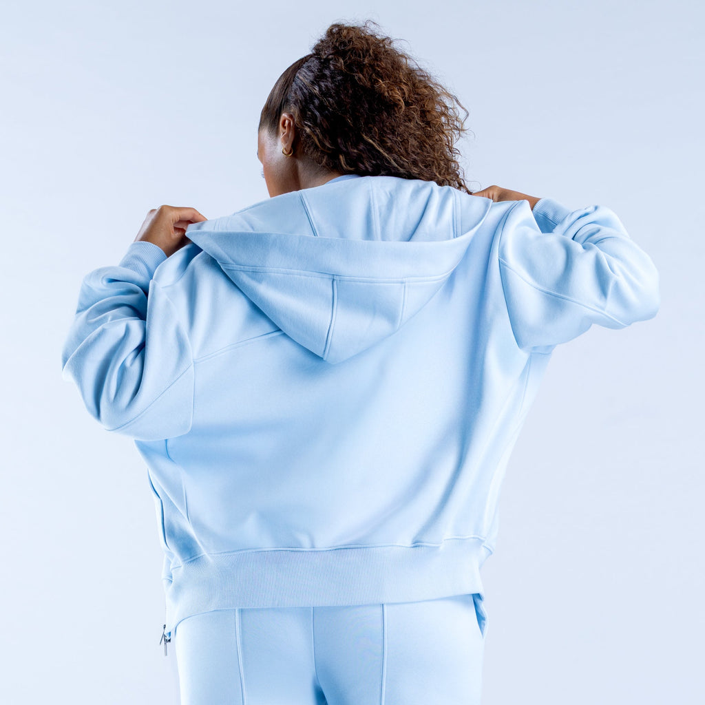 Revive Graphic Zip Hoodie Chalk Blue