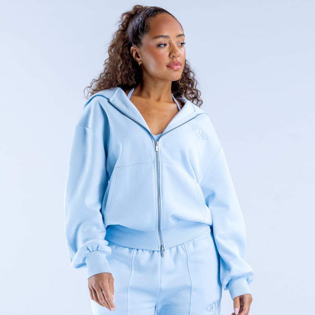 Revive Graphic Zip Hoodie Chalk Blue