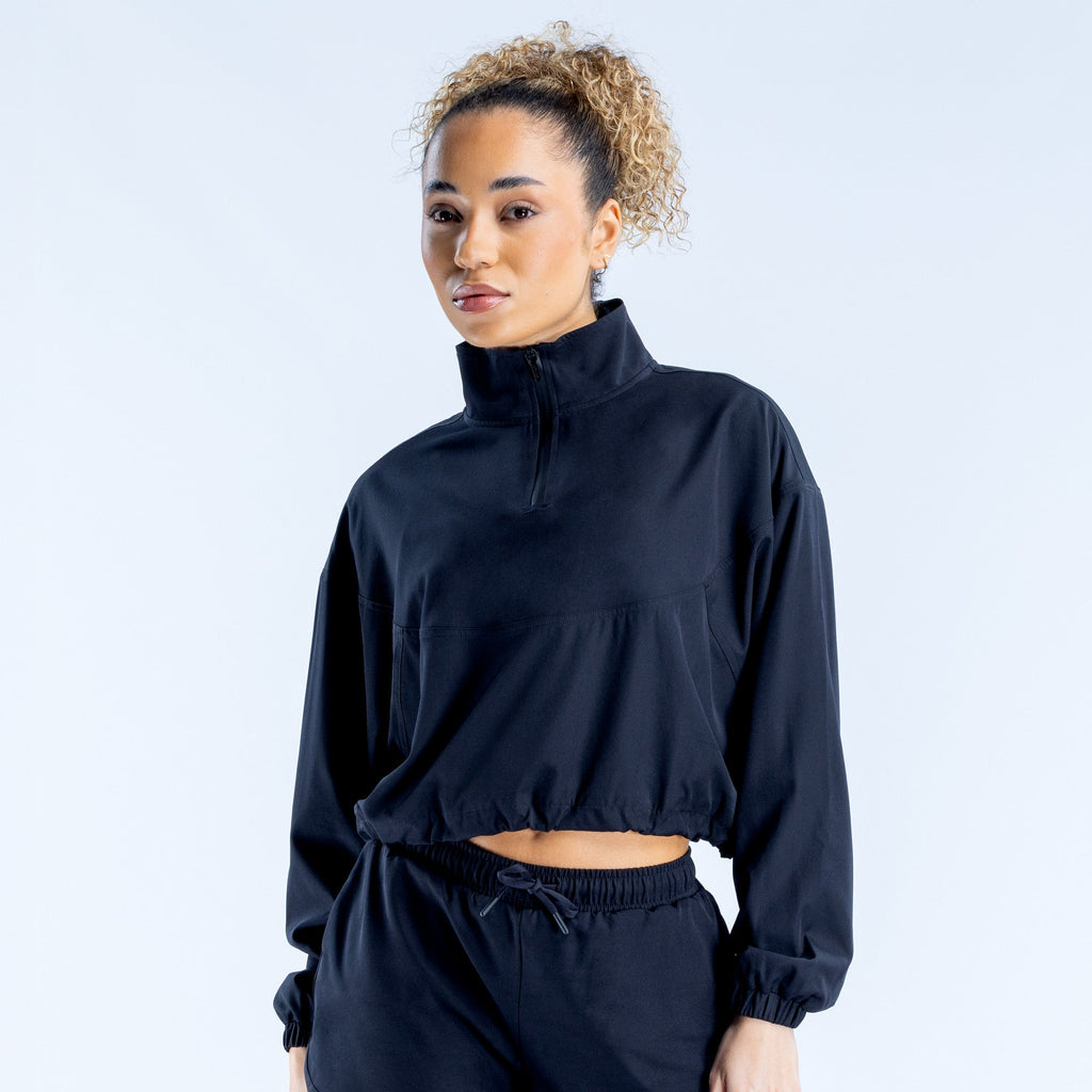 Origin Crop Zip Jacket Midnight Black