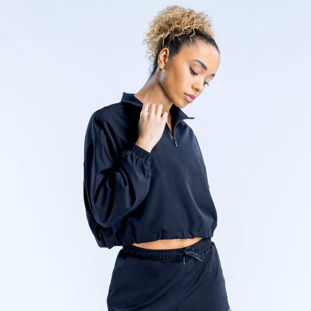 Origin Crop Zip Jacket Midnight Black