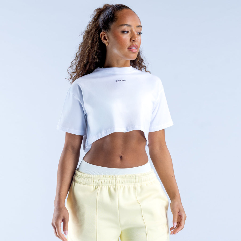 Revive Crop Tee Optic White