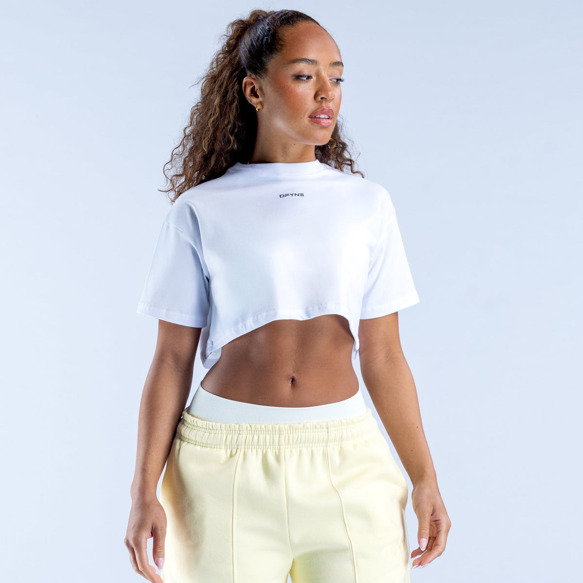 Revive Crop Tee Optic White
