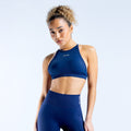 Dynamic High Neck Backless Sports Bra Enchanted Blue