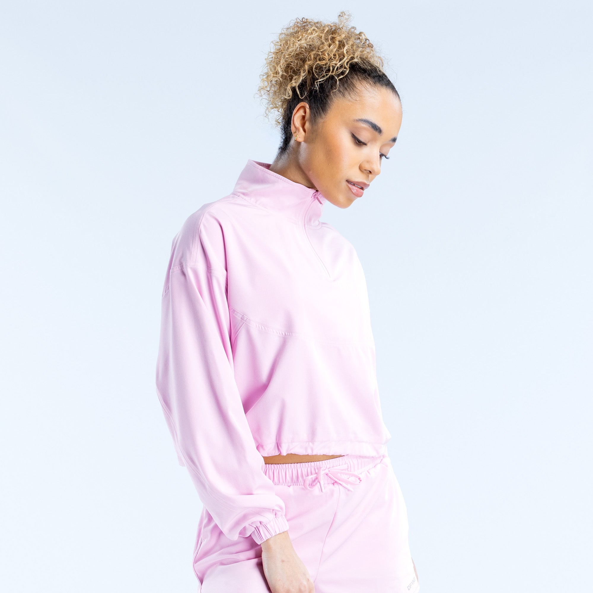 Origin Crop Zip Jacket Light Rose Pink