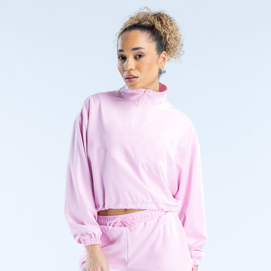 Origin Crop Zip Jacket Light Rose Pink
