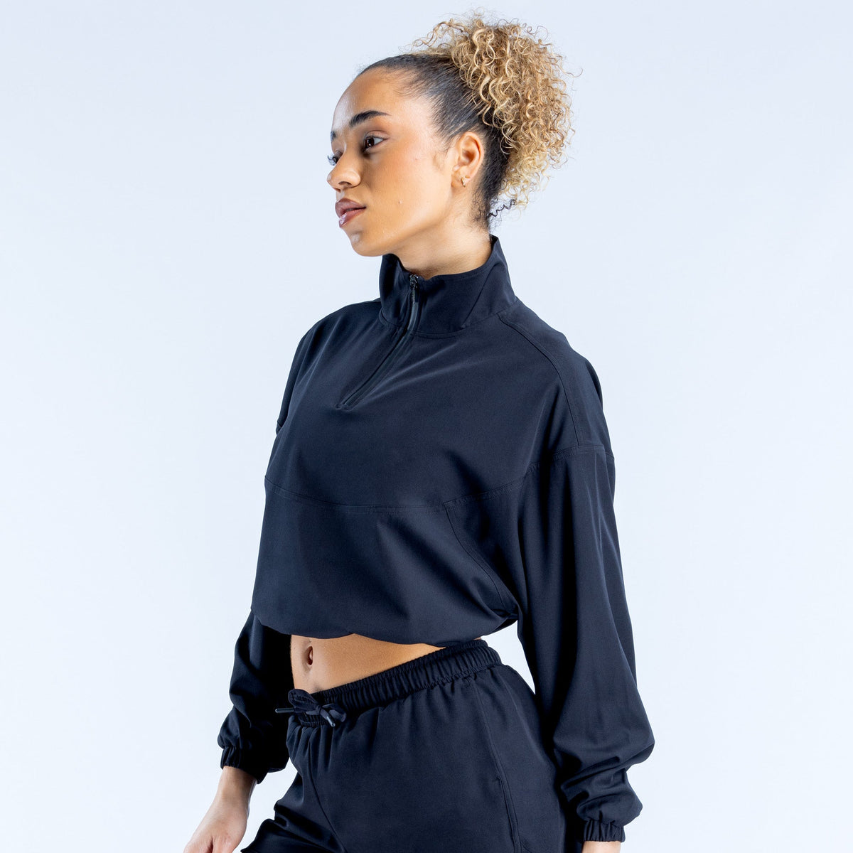 Origin Crop Zip Jacket Midnight Black