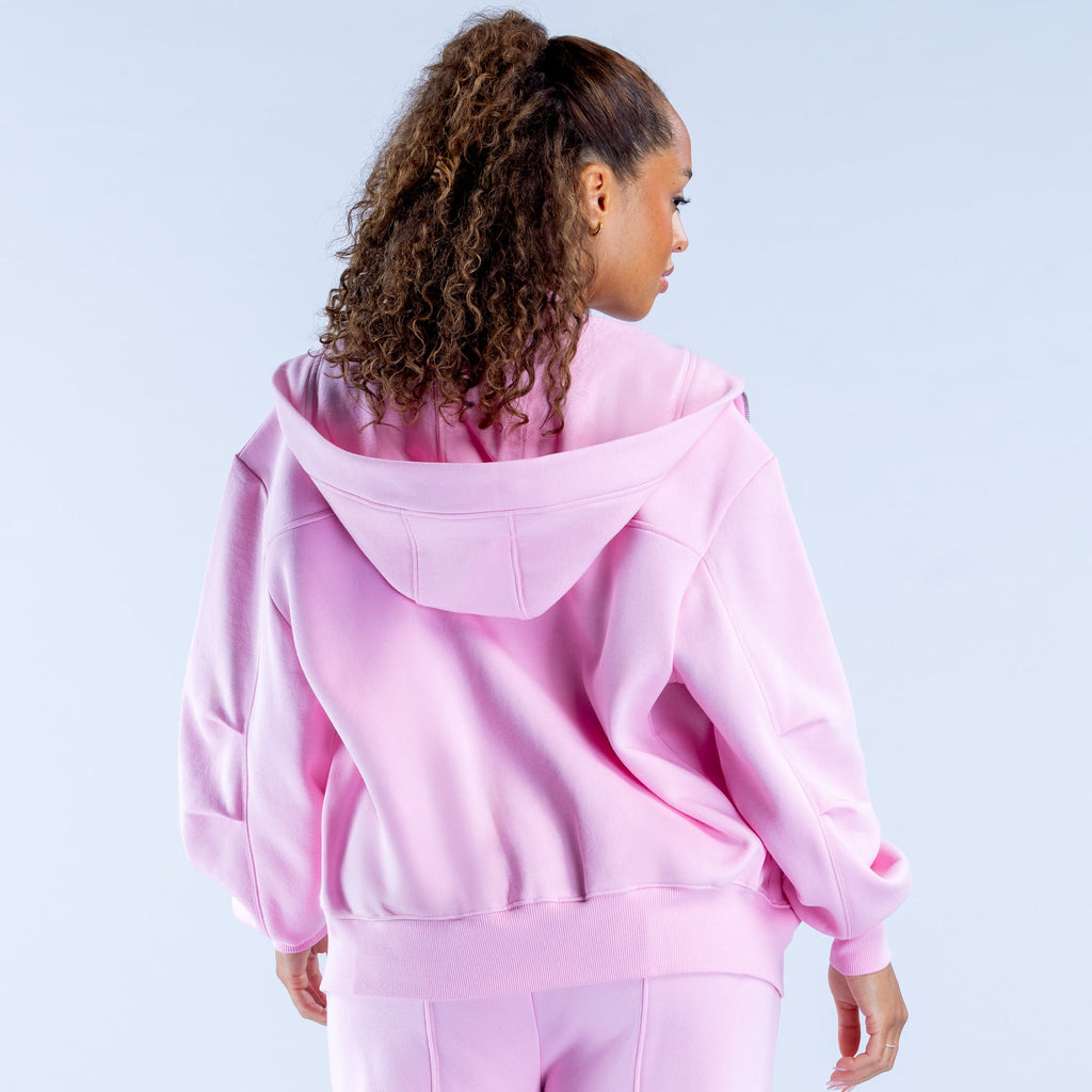 Revive Graphic Zip Hoodie Light Rose Pink
