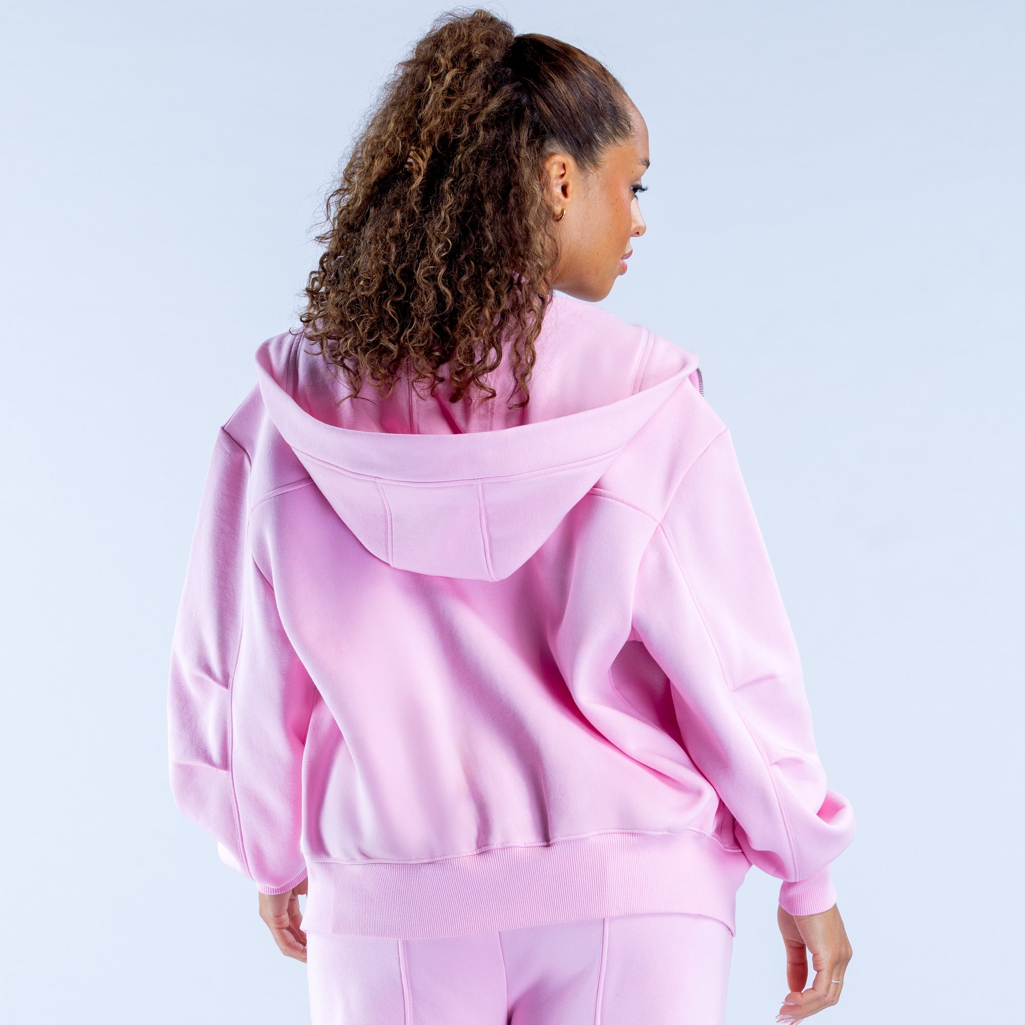 Revive Graphic Zip Hoodie Light Rose Pink