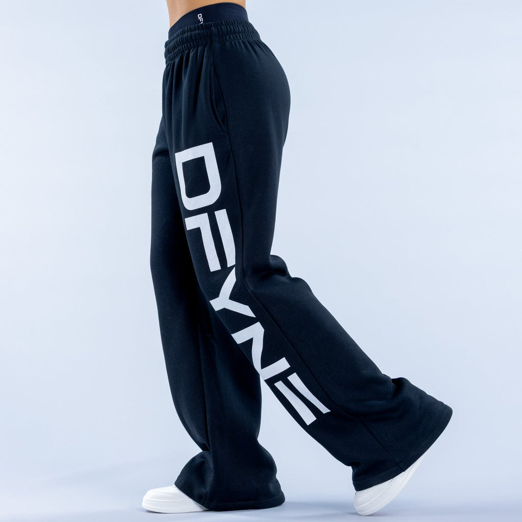 Signature Wide Leg Jogger Midnight Black