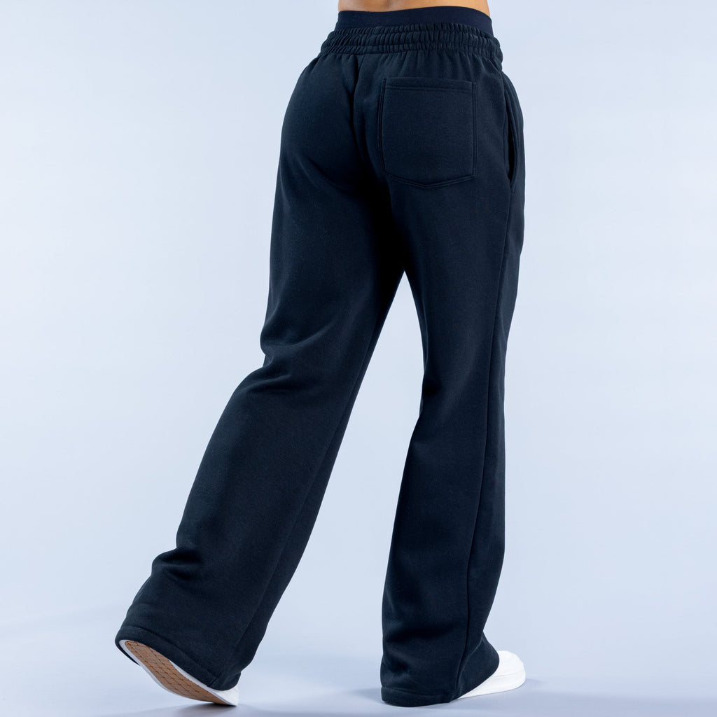 Signature Wide Leg Jogger Midnight Black