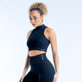 Dynamic Quarter Zip Tank Midnight Black