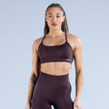 Dynamic Backless Sports Bra Chocolate Brown
