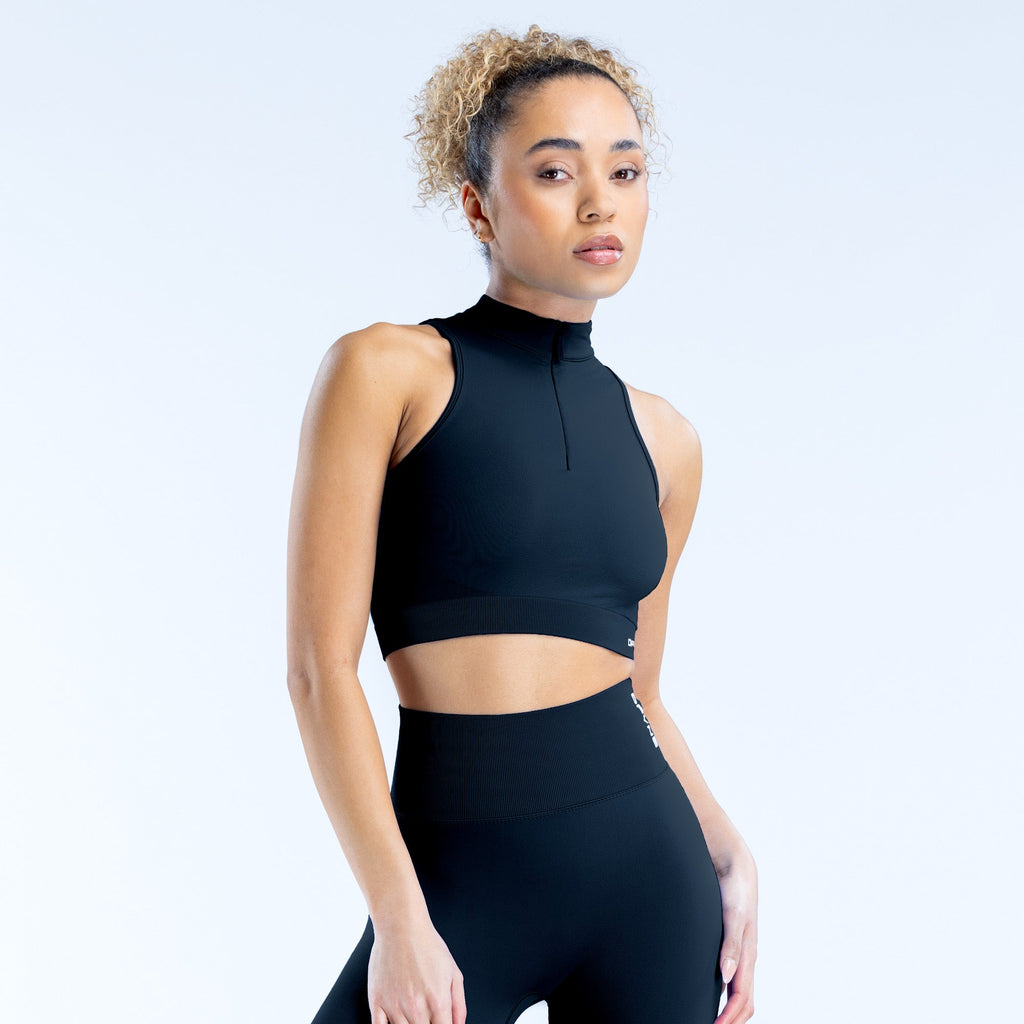 Dynamic Quarter Zip Tank Midnight Black