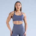 Dynamic Backless Sports Bra Dark Stone Grey