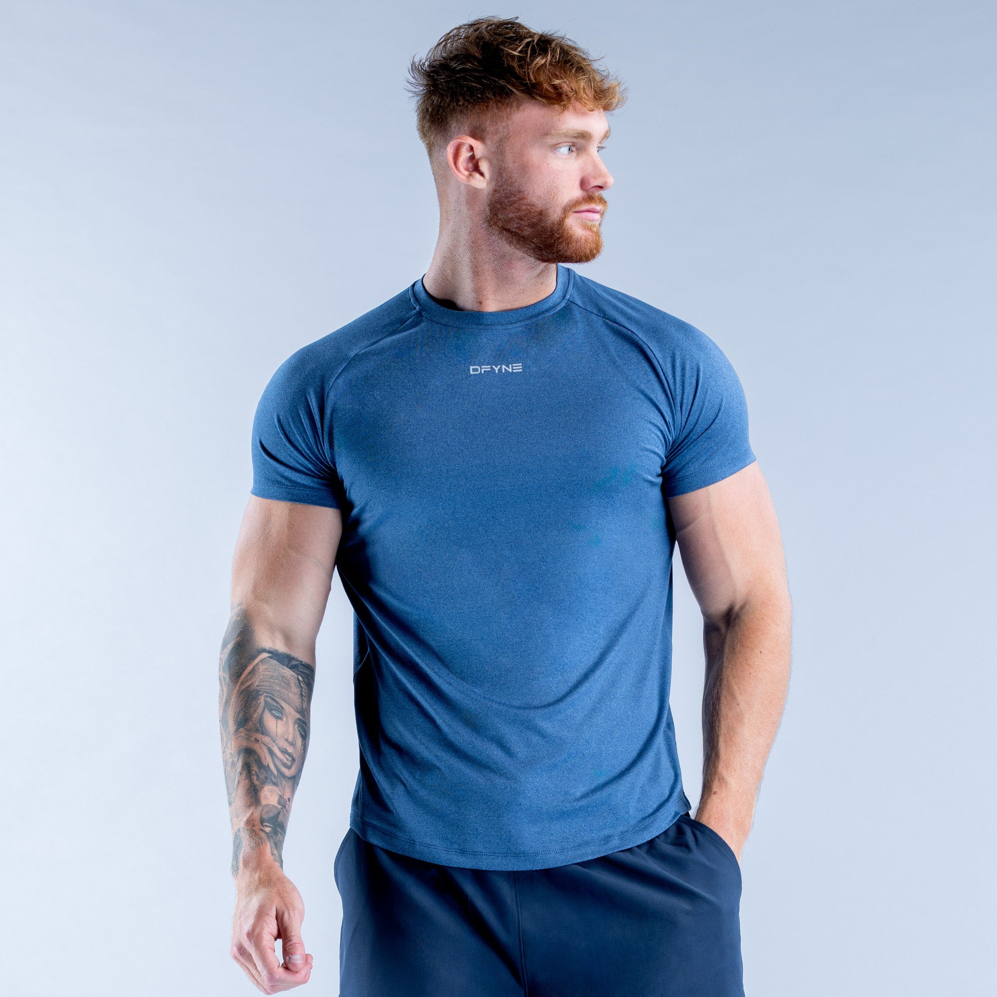 Stealth Training T-Shirt Midnight Blue Marl