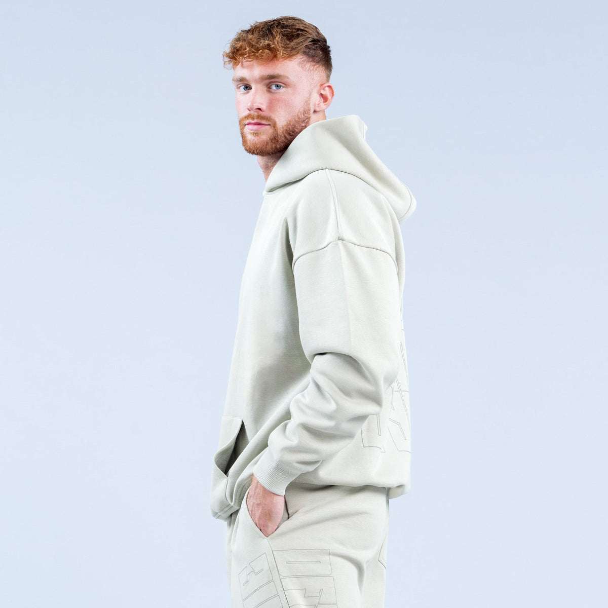 Recharge Graphic Hoodie Stone