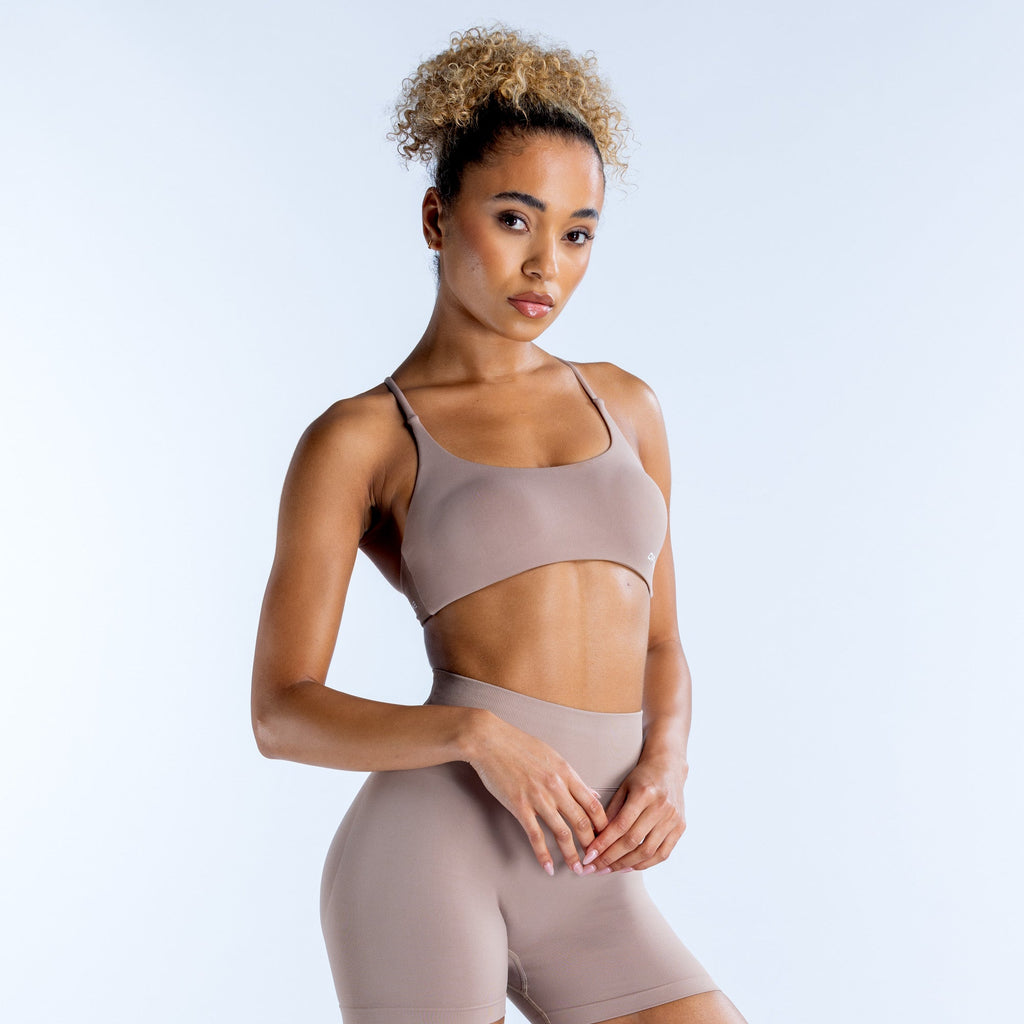 Dynamic Twist Back Bra Mocha