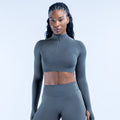 Impact Crop Zippy Slate Grey