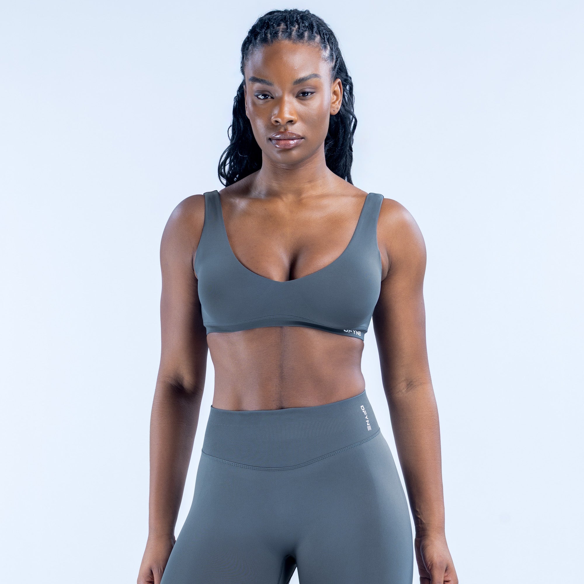 Impact Scoop Back Bra Slate Grey