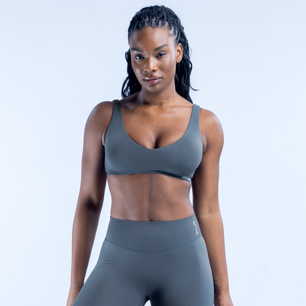 Impact Scoop Back Bra Slate Grey