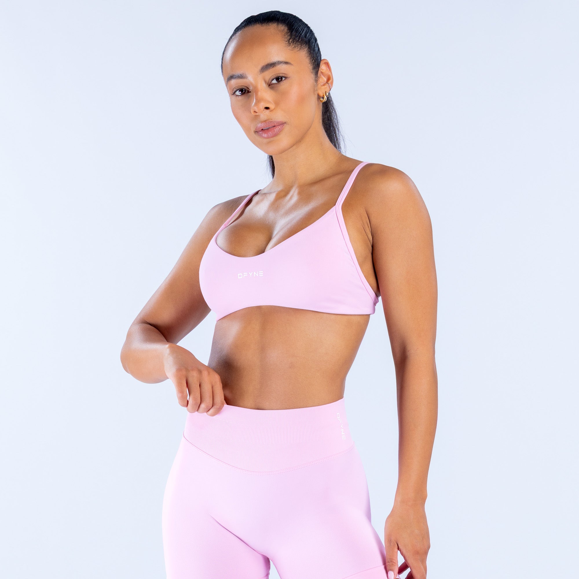 Impact Scoop Neck Bra Light Rose Pink