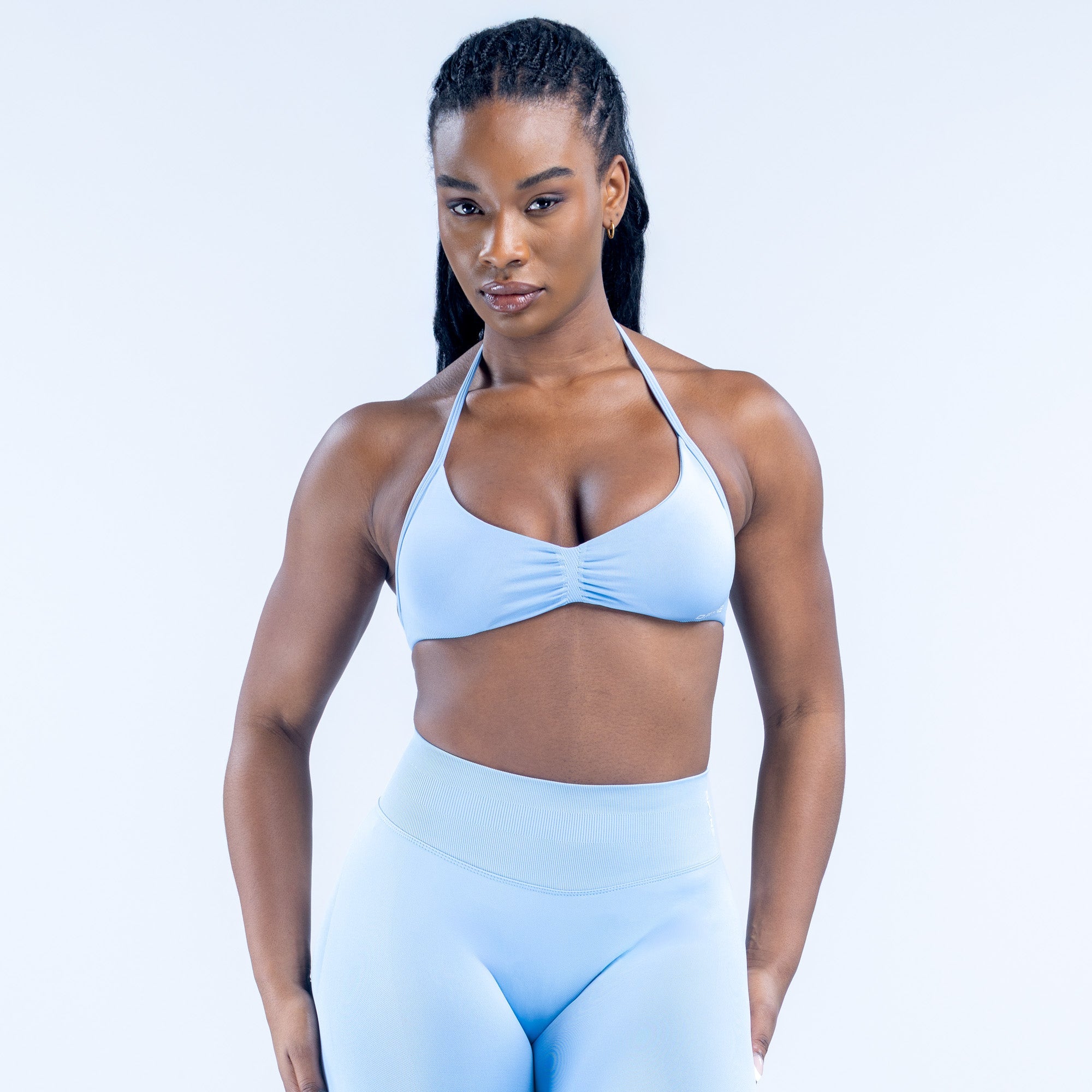 Impact Strappy Bra Ice Blue