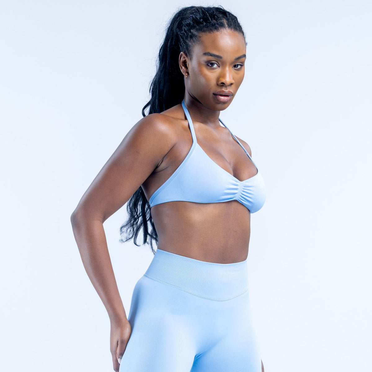 Impact Strappy Bra Ice Blue