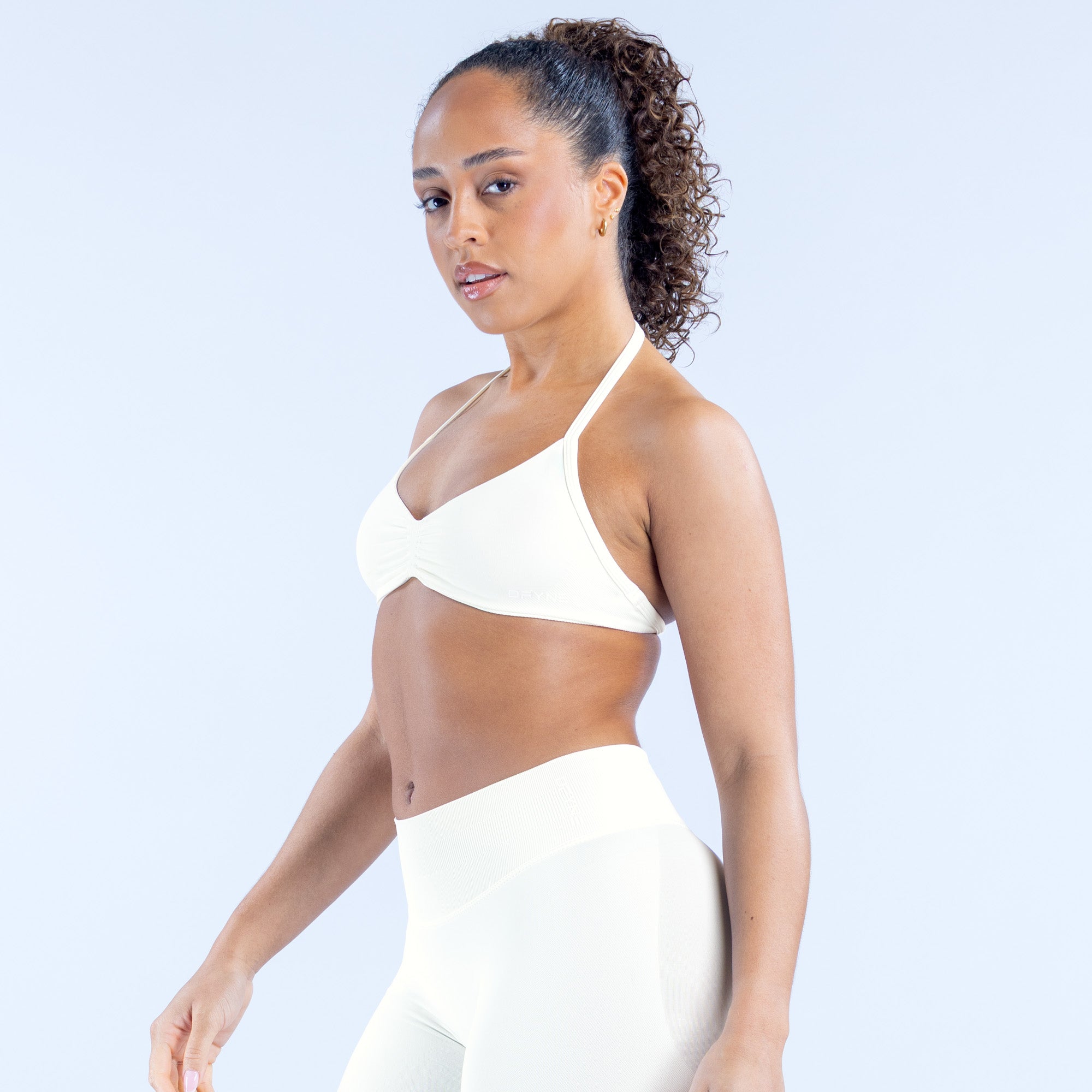 Impact Strappy Bra Ivory
