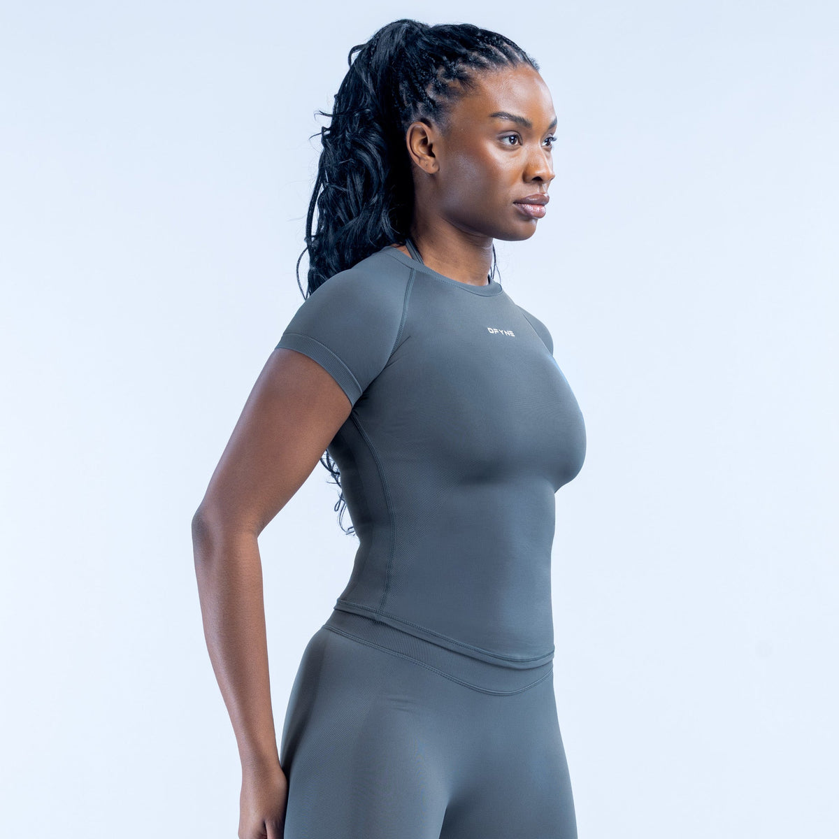 Impact Short Sleeve Top Slate Grey