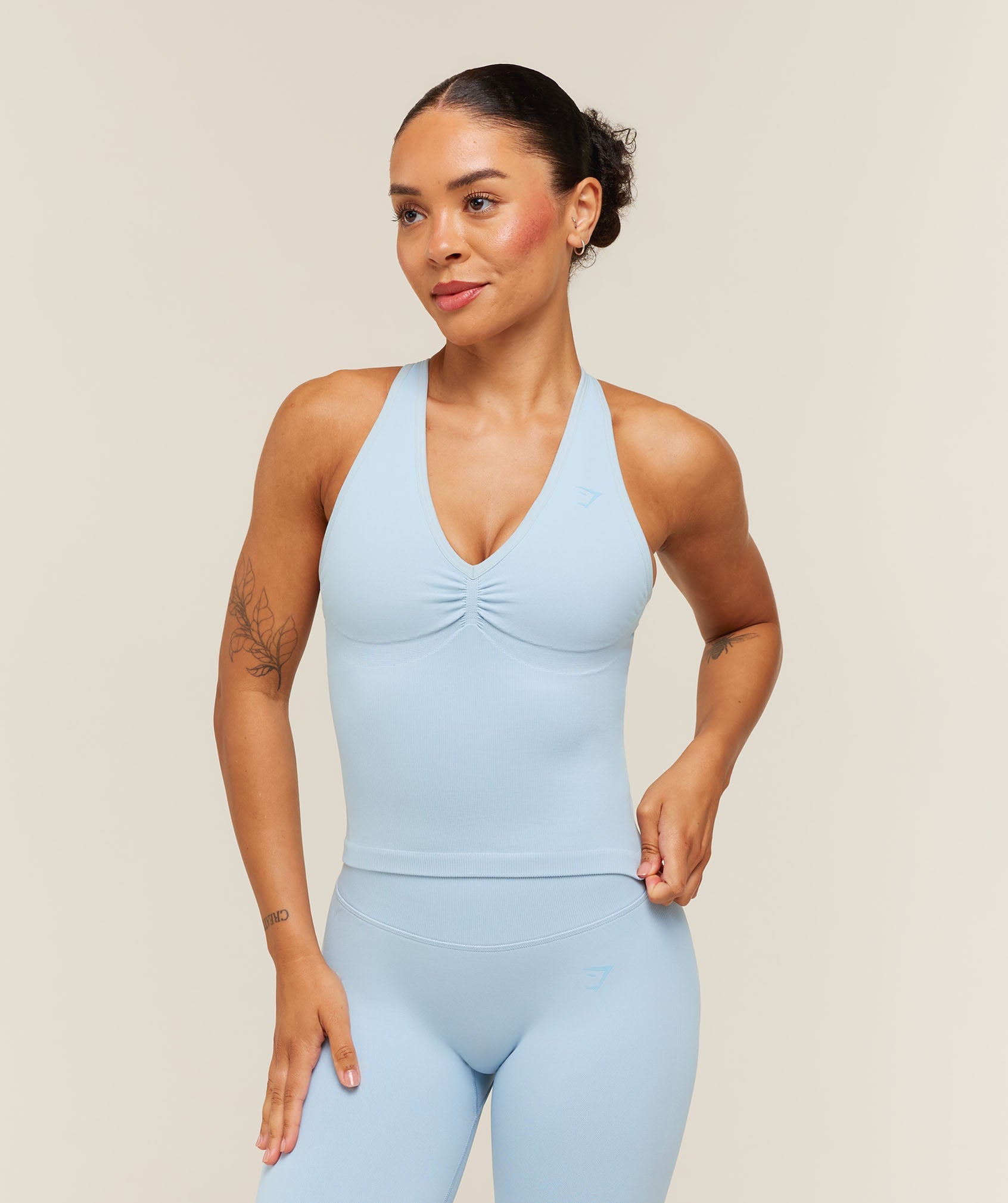 Lift Seamless Tank with Shelf - Chilled Blue